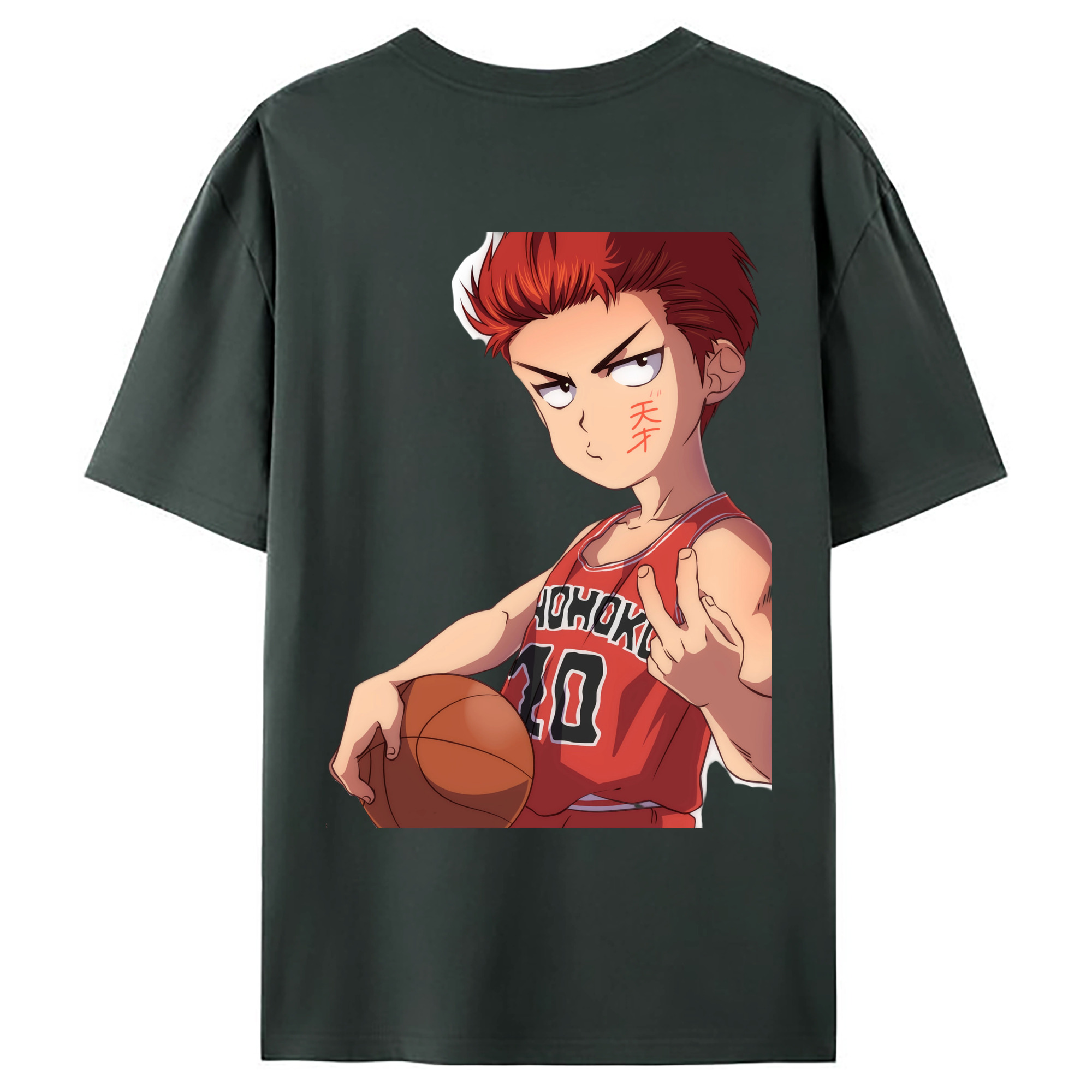 （画像用） SLAM DUNK／スラムダンク 綿100％ メンズ半袖Tシャツ（バックプリント） 通気性